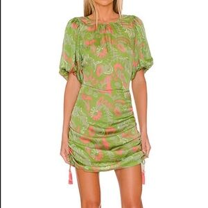 NWOT Cleobella Kamila Mini Dress Small Green Pink